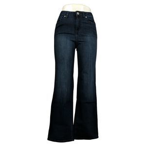 Belle by Kim Gravel Women's Jeans Sz 2 TripleLuxe Denim Wide Leg Blue A555515